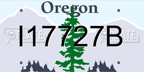 I17727B Oregon License Plate