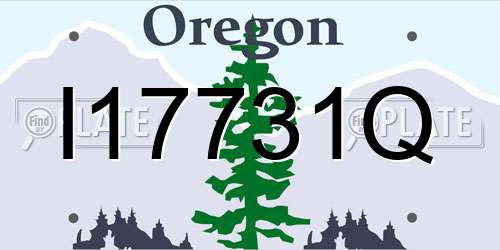 I17731Q Oregon License Plate