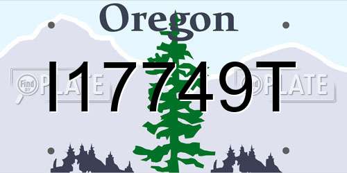 I17749T Oregon License Plate