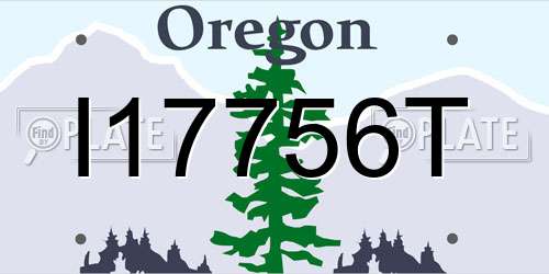 I17756T Oregon License Plate