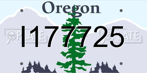 I177725 Oregon License Plate