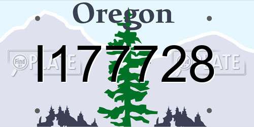 I177728 Oregon License Plate