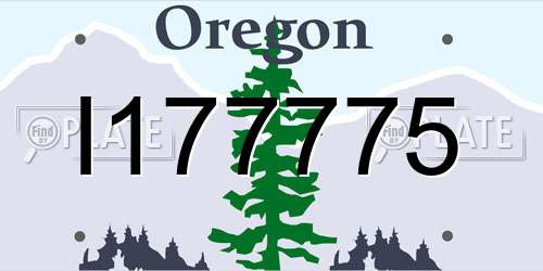 I177775 Oregon License Plate
