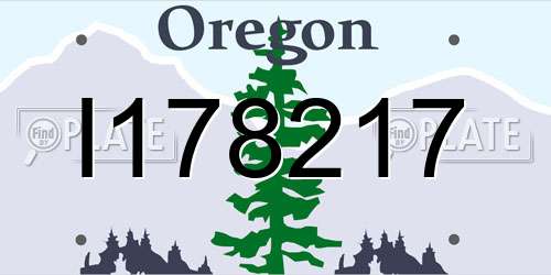 I178217 Oregon License Plate