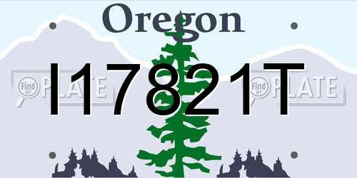 I17821T Oregon License Plate
