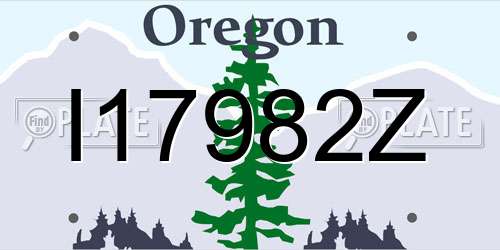 I17982Z Oregon License Plate