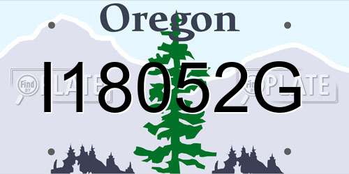 I18052G Oregon License Plate