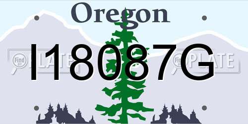 I18087G Oregon License Plate