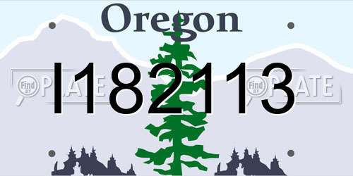 I182113 Oregon License Plate