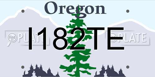 I182TE Oregon License Plate