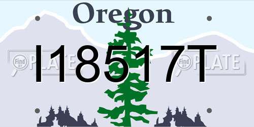I18517T Oregon License Plate