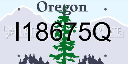 I18675Q Oregon License Plate