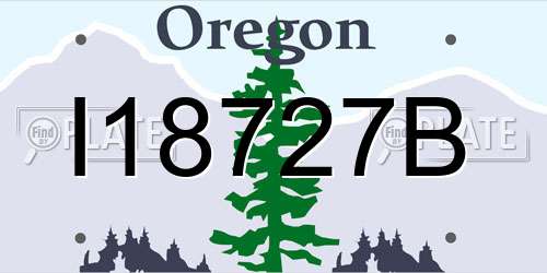 I18727B Oregon License Plate