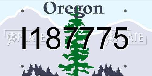 I187775 Oregon License Plate