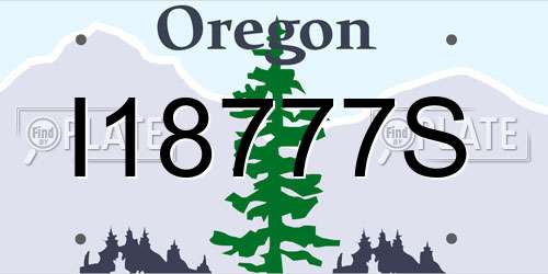 I18777S Oregon License Plate