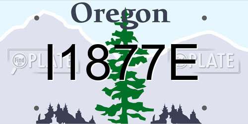 I1877E Oregon License Plate