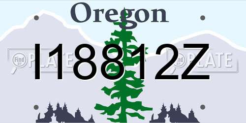 I18812Z Oregon License Plate