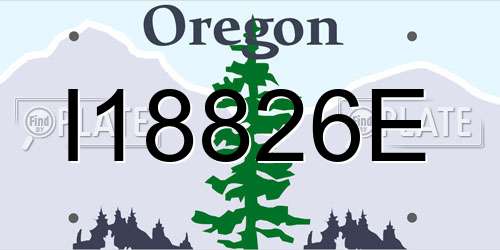 I18826E Oregon License Plate