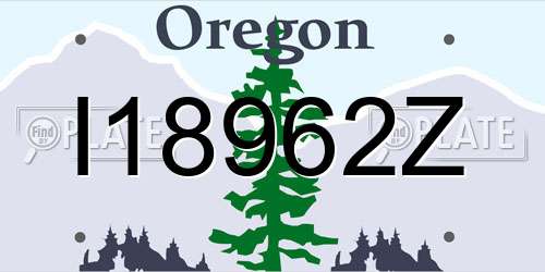 I18962Z Oregon License Plate