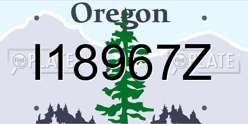 I18967Z Oregon License Plate
