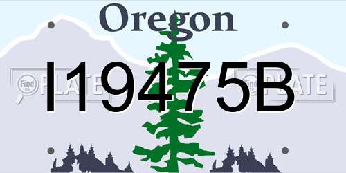 I19475B Oregon License Plate