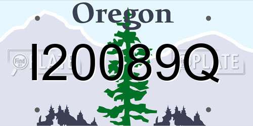 I20089Q Oregon License Plate