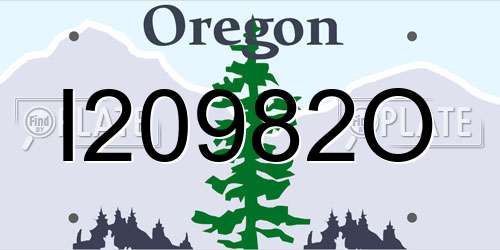 I20982O Oregon License Plate