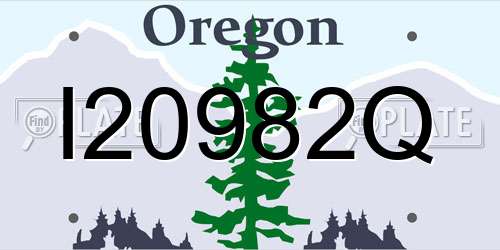 I20982Q Oregon License Plate
