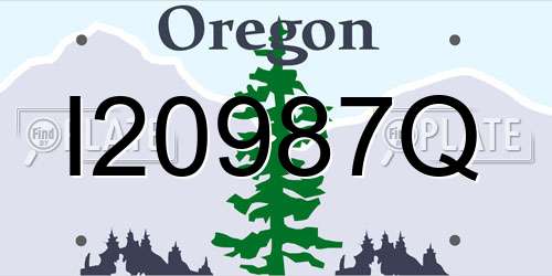 I20987Q Oregon License Plate
