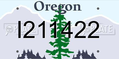 I211422 Oregon License Plate