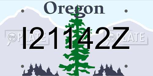 I21142Z Oregon License Plate