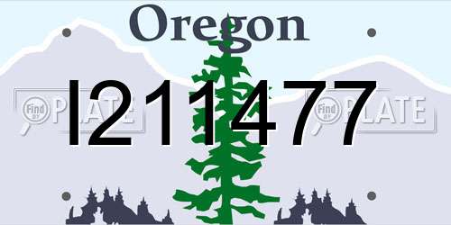I211477 Oregon License Plate