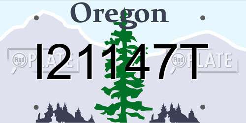 I21147T Oregon License Plate