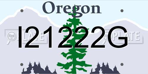 I21222G Oregon License Plate