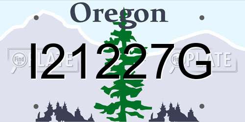 I21227G Oregon License Plate