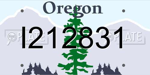 I212831 Oregon License Plate