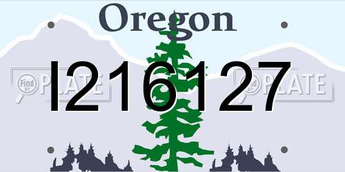 I216127 Oregon License Plate