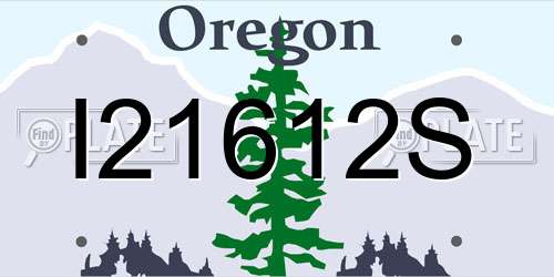 I21612S Oregon License Plate