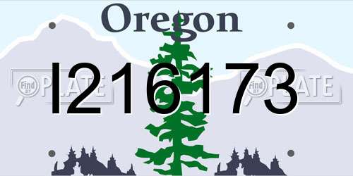 I216173 Oregon License Plate