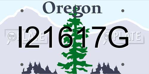 I21617G Oregon License Plate