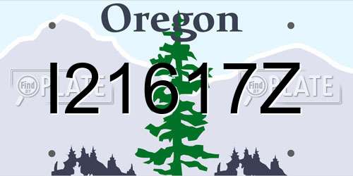 I21617Z Oregon License Plate