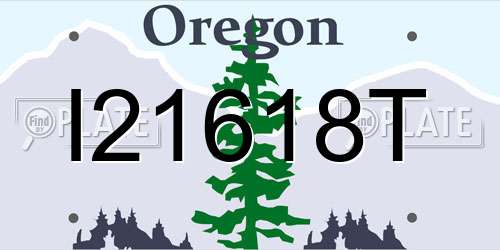 I21618T Oregon License Plate