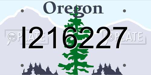 I216227 Oregon License Plate