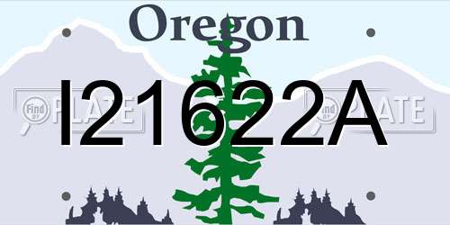 I21622A Oregon License Plate