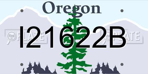 I21622B Oregon License Plate