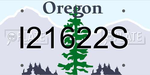 I21622S Oregon License Plate