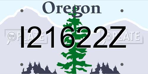 I21622Z Oregon License Plate