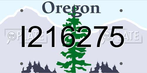 I216275 Oregon License Plate