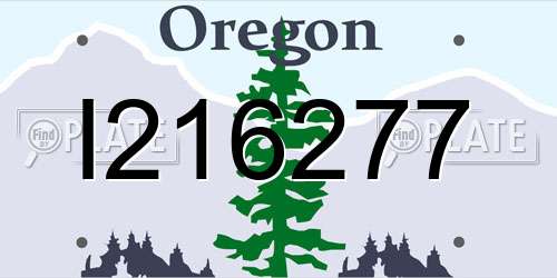 I216277 Oregon License Plate