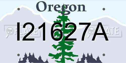 I21627A Oregon License Plate